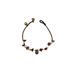 Браслет ручной работы с круглой подвеской #4 Handmade Bracelet with Lucky Stone Style #4