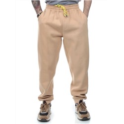 M047 BEIGE Брюки спортивные мужские (85% хлопок, 10% полиэстер, 5% спандекс)