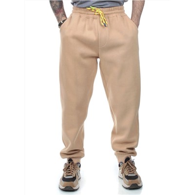 M047 BEIGE Брюки спортивные мужские (85% хлопок, 10% полиэстер, 5% спандекс)