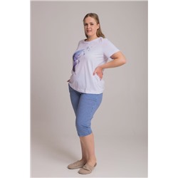 Капри из кулирки в полоску М326018гб