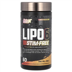 Nutrex Research, Lipo6, без стимуляторов, 60 капсул