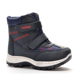 SaiJun C706-2-МП/Z Ботинки детские син иск нубук+текстиль, подклад иск мех