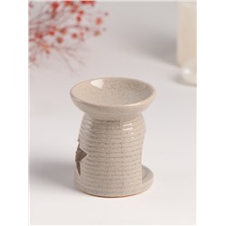 Аромалампа для эфирных масел «Звезда», керамика, песочная, 6.3×6.3×7.5 см