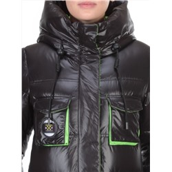 2187 BLACK Куртка зимняя женская AIKESDFRS (200 гр. холлофайбера)