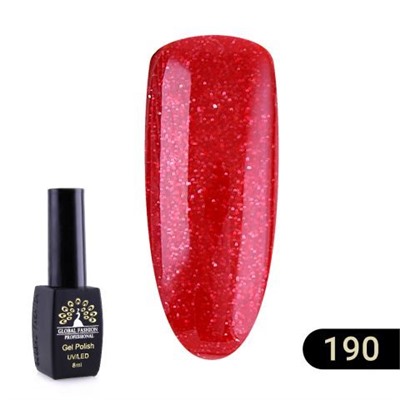 Гель лак Global Fashion BLACK ELITE 190, 8 мл