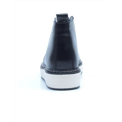 01-5173-1 BLACK Ботинки демисезонные женские (натуральная кожа, байка)