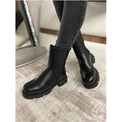 998 Fashion A558-МП/Z Ботинки женские чер иск кожа, подклад нат шерсть