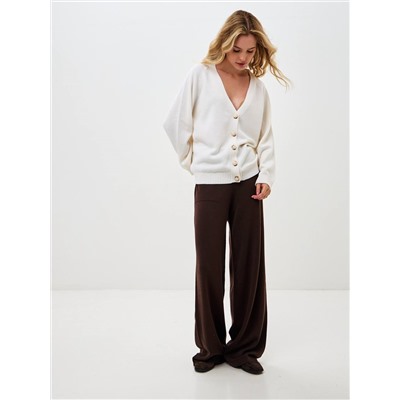 Брюки палаццо с карманами, Горький шоколад