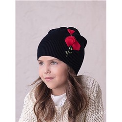 Шапка для девочки MIALT 91.001 Маковка черн