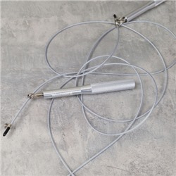 Скакалка скоростная Woohooo Uragano Pro / длина 2.5mm/3m, ручки 1.7х17.5 см  / Вес 168g / Silver / уп48
