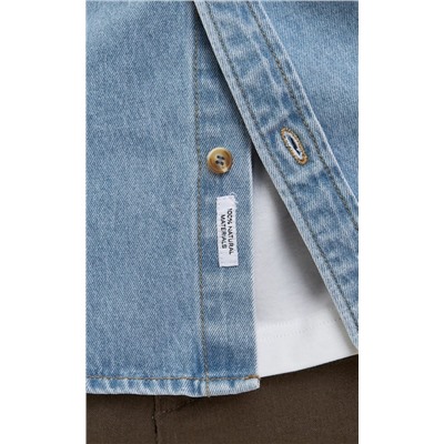 Рубашка джинс P311-1241 middle blue