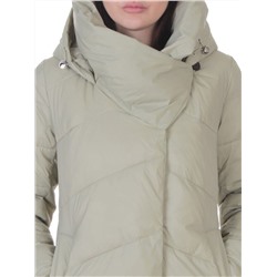 3067 OLIVE Пальто пуховое женское (утиный пух)