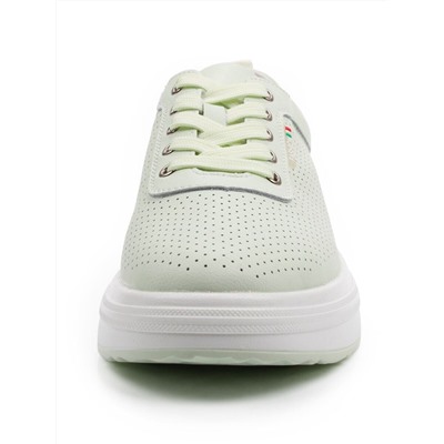 03-YH324-3 LT. GREEN Полуботинки спортивные женские (натуральная кожа)