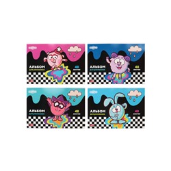 Альбом для рисования Hatber «Смешарики», А4, 48 листов, на скобе