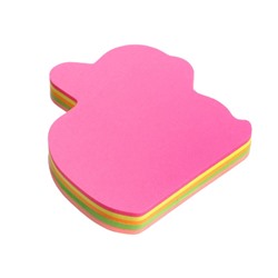 Блок с липким краем «Фигурки», 100 листов, флуоресцентные, МИКС