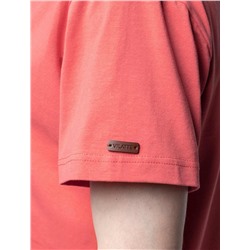 Футболка мужская коралловая с принтом