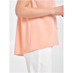 Блузка без рукавов персикового цвета