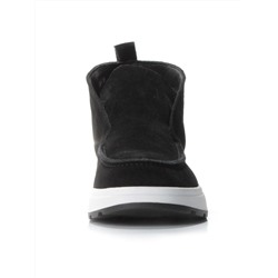 01-5280-5 BLACK Ботинки демисезонные женские (натуральная замша, байка)