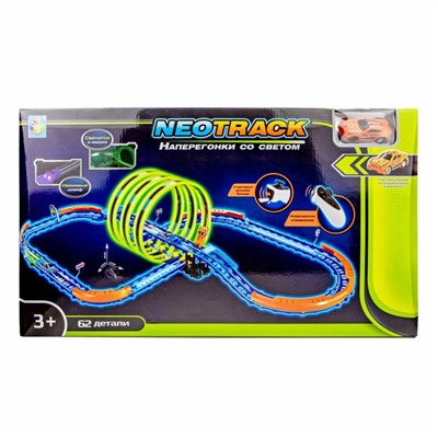 УЦЕНКА Автотрек «Neotrack», 62 детали, светящийся, ик управление в компл, 1 машинка с акб Т21043 943