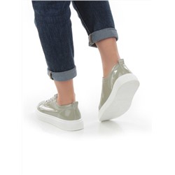 05-HY21-5D GRAY GREEN Кроссовки женские (натуральная кожа)