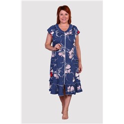 Магдалена - халат индиго