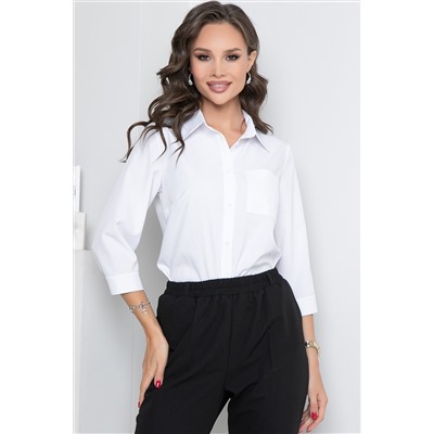 Рубашка белая в деловом стиле
