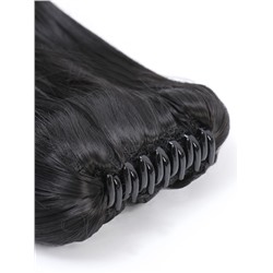 Хвост накладной, волнистый волос, на крабе, 40 см, 150 г, цвет чёрный(#HTY4В)