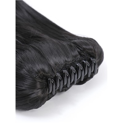 Хвост накладной, волнистый волос, на крабе, 40 см, 150 г, цвет чёрный(#HTY4В)