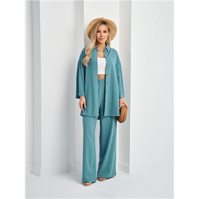 Рубашка льняная свободная