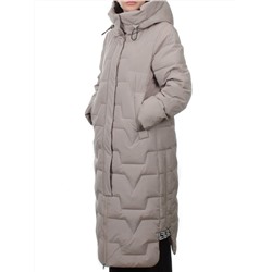 H268 GRAY BEIGE Пальто зимнее женское (170 гр. холлофайбер)