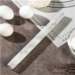 Скалка из мрамора Magistro, 25×2.2×2.2 см, белая