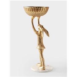 Конфетница «Кролик», 24×24×54 см, алюминий