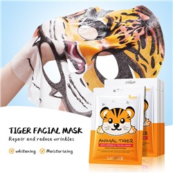 Маска для лица с рисунком тигра увлажняющая Sadoer Animal Tiger