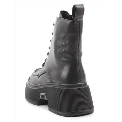 01-DMD-D258 BLACK Ботинки демисезонные женские (натуральная кожа, байка)