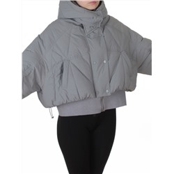 H24-033 GRAY Куртка пуховая зимняя женская (пух)
