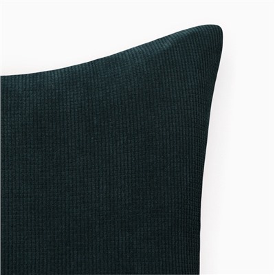 Наволочка декоративная «Этель» Diamond, 43×43 см, изумрудная