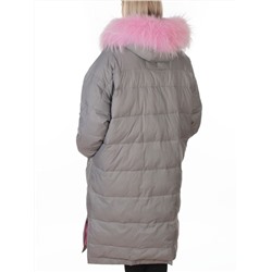 3072 GRAY Пальто зимнее пуховое женское (пух)