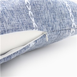 Наволочка декоративная «Этель. Косичка», 45×45 см, синяя