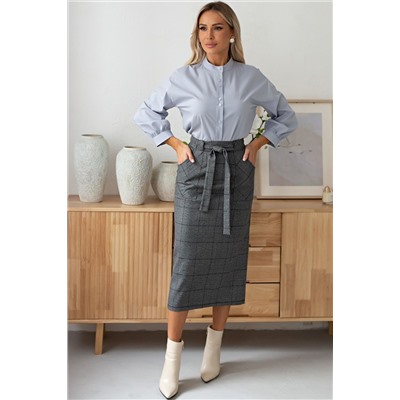 Юбка серая в клетку Скания №3