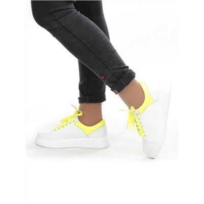 05-D024T WHITE Кроссовки женские (натуральная кожа, пенка)