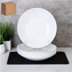 Набор суповых тарелок 6 штук 550 мл 203 мм белая / BZSP80 (WHITE) /уп 8/