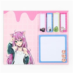 Стикеры «Аниме девочка», 5 блоков, 30 л.