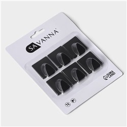 Крючки самоклеящиеся SAVANNA Black Loft, 6 шт., металл, 3.5×3.8×1.8 см, чёрные