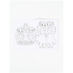 Подарочный набор, блокнот раскраска А6, 32 л., ручка пиши-стирай «Подружки»