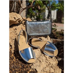 AB. Zapatos 3204 plat+Pelle CANDELA plata АКЦИЯ