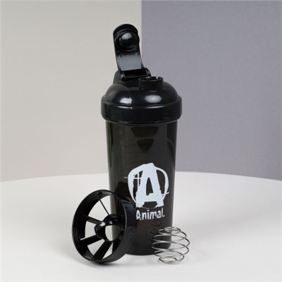 Бутылка/Шейкер BIGBRO SHS-700 чёрная, для спортивного питания 700ML/уп60