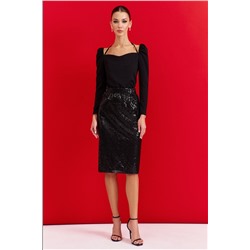 DiLiaFashion 0916 черный, Юбка,  Топ