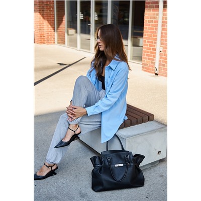 Рубашка оверсайз в полоску хлопковая