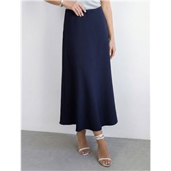 Юбка миди с разрезом скроенная по косой из плотного лиоцелла