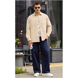 Рубашка вельвет F221-0470 l.beige